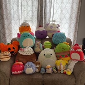 Colorful Plush Squishmallow Collection